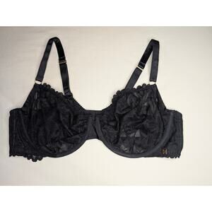 Savage X Fenty Unlined Lace Underwire Bra - Black - 42DD Boudoir Lingerie Sexy